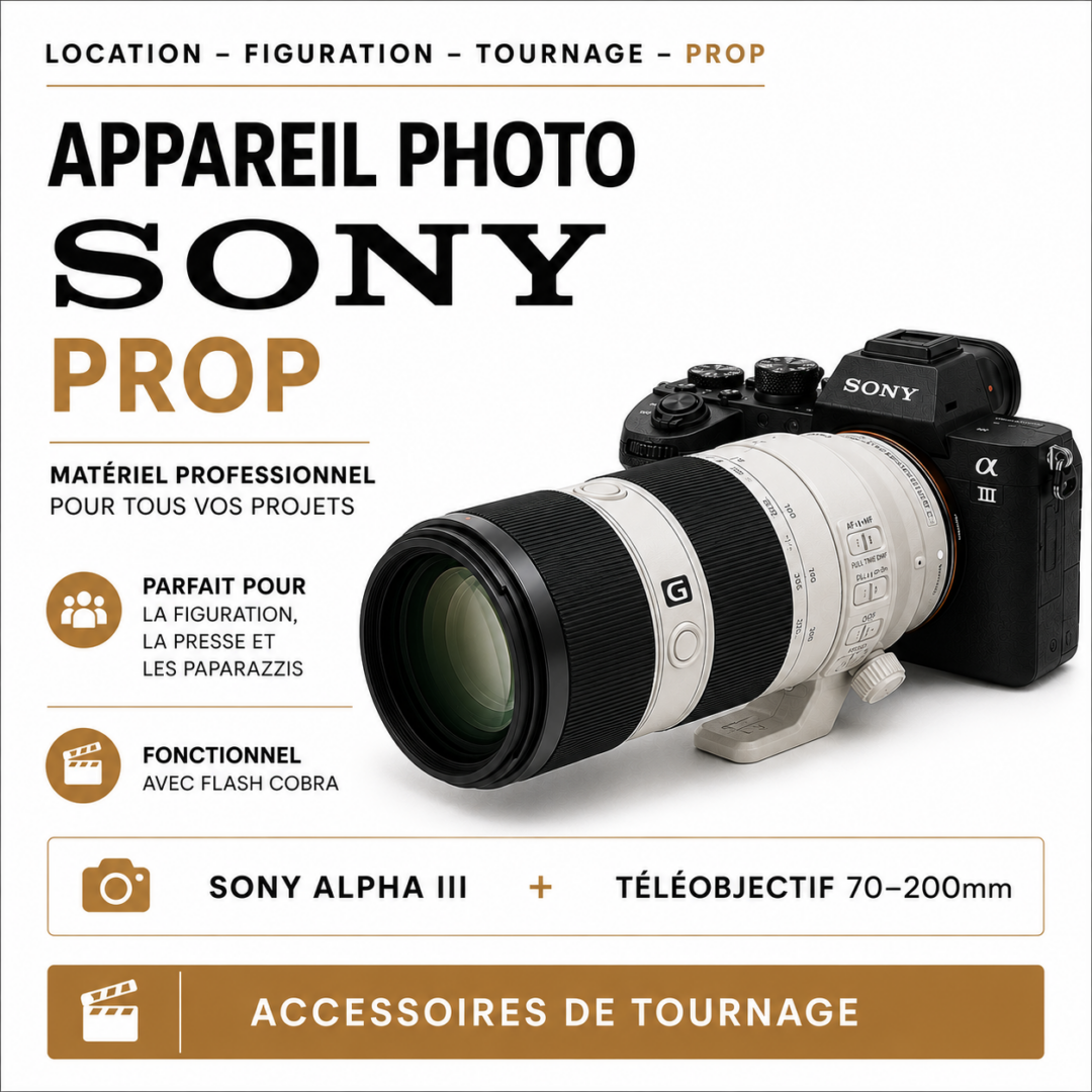 Location Boitier Sony A7 Téléobjectif Figuration Prop - Pixloc