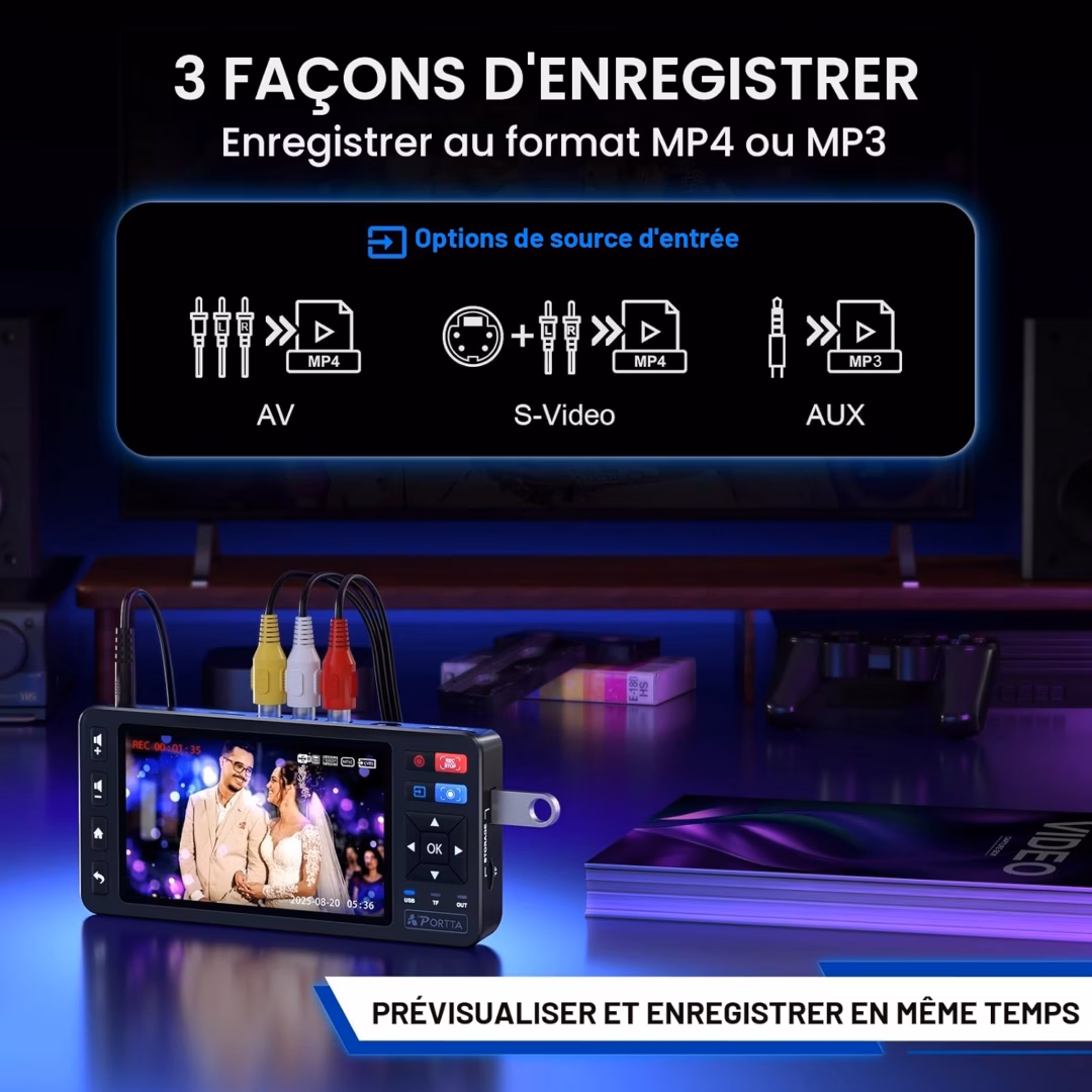 Location Convertisseur VHS numérique Portta VD20P - Pixloc