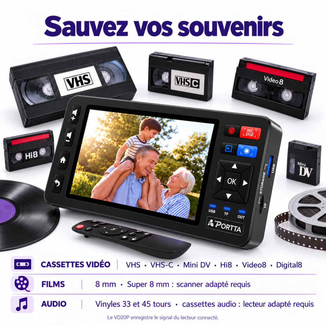 Location Convertisseur VHS numérique Portta VD20P - Pixloc