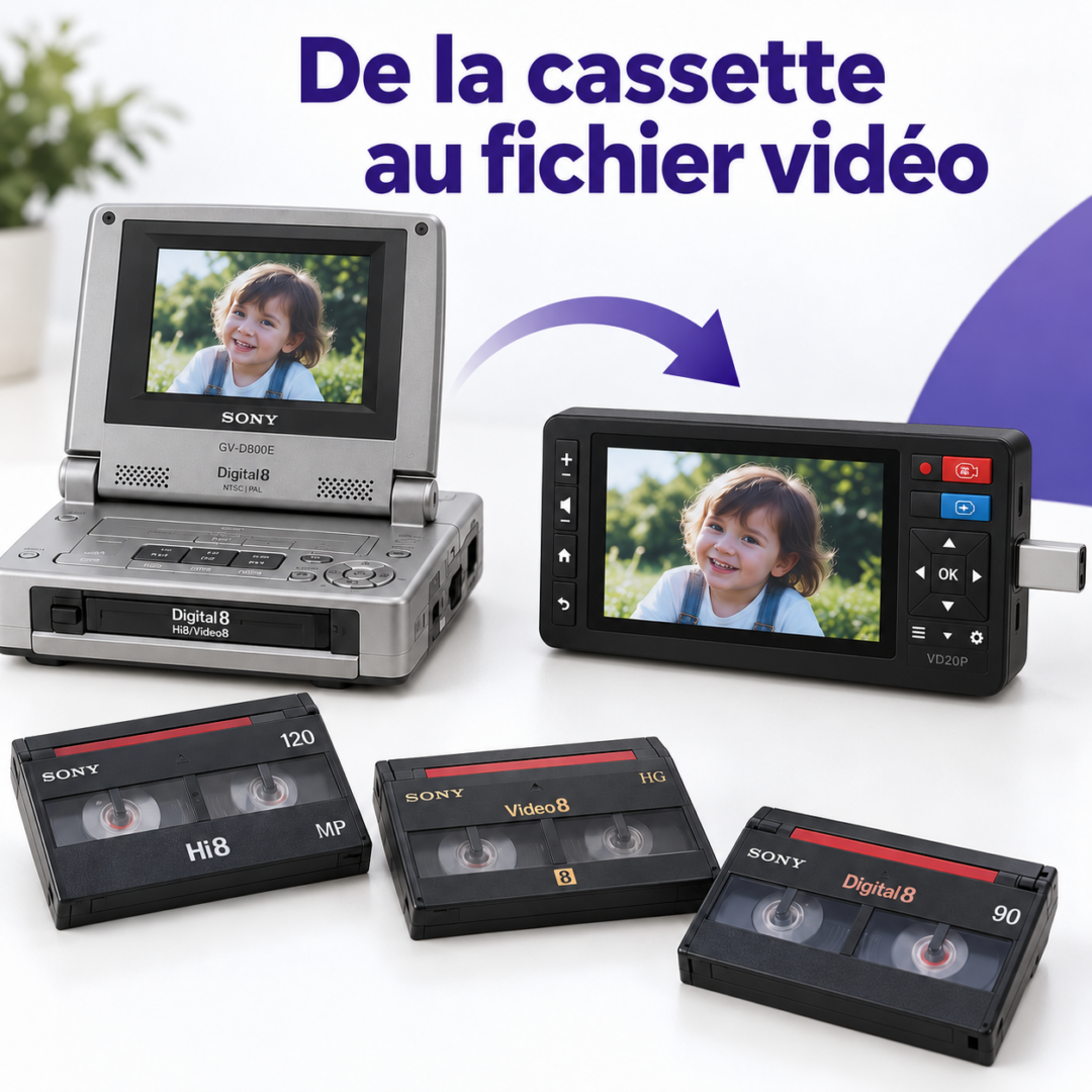 Location Pack numérisation Hi8 Sony GV-D800E Portta VD20P - Pixloc