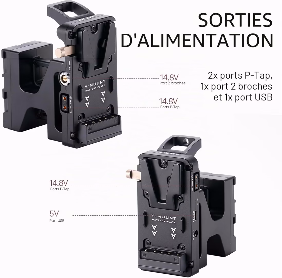 Location Tilta FX6 Plaque Batterie, Adaptateur Support V-Mount ES-T20-BTP-V - Pixloc 3